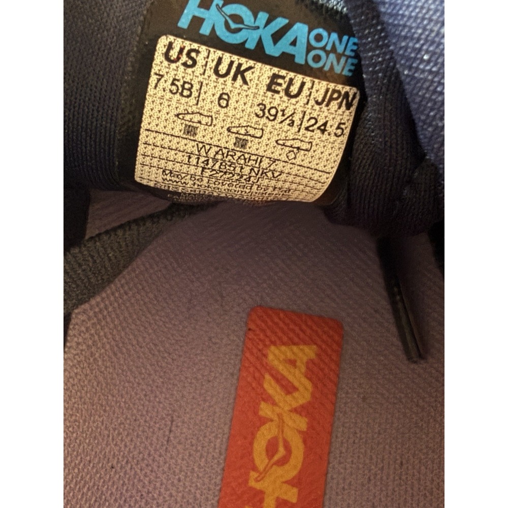 Hoka One One Arahi 7 Women's Size 7.5 B Running Shoes 1147851-NKV Blue Purple - Picture 8 of 9